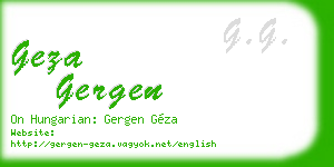 geza gergen business card